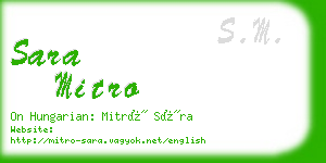 sara mitro business card